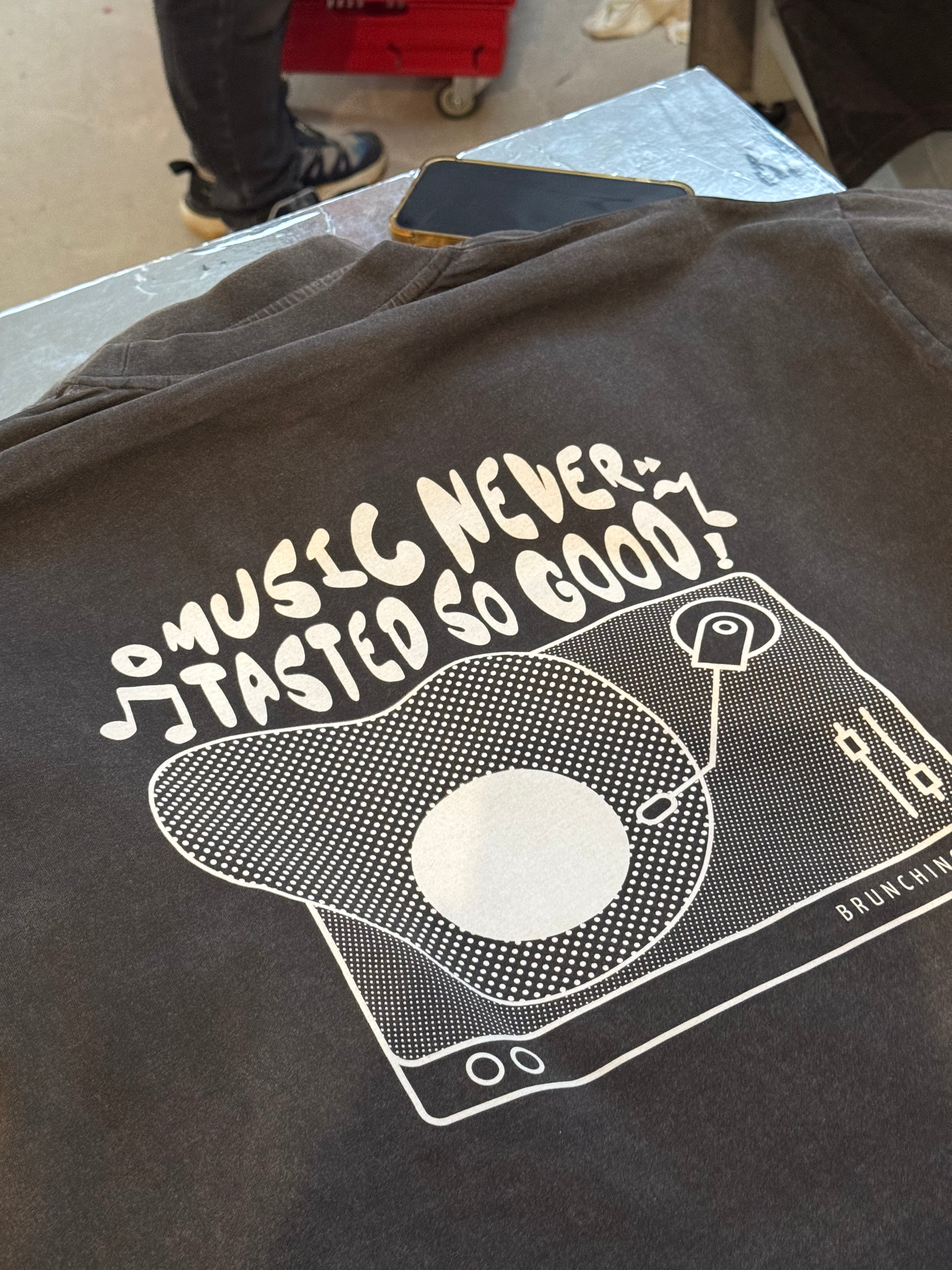 Tasty Music Tee -Vintage Black