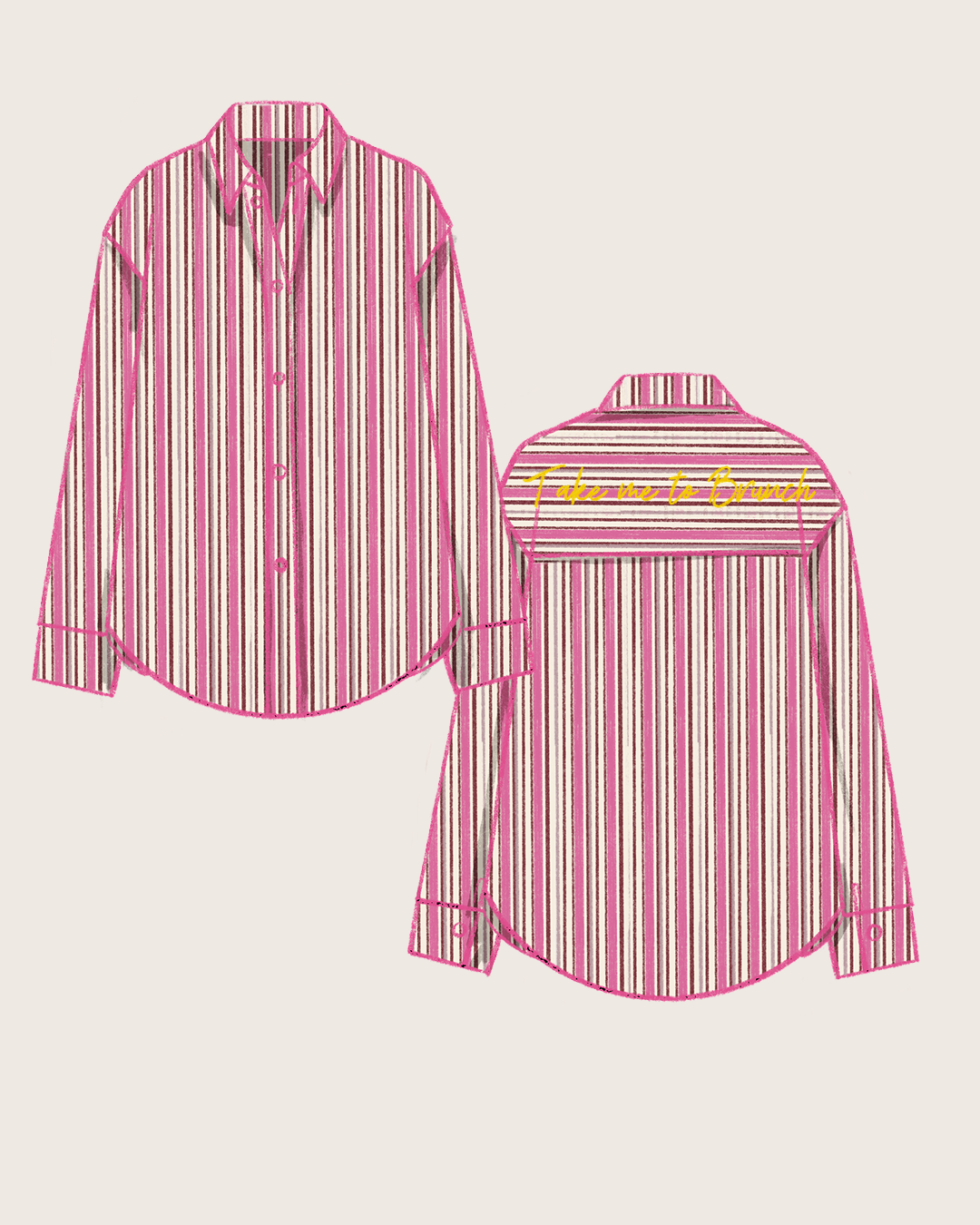 All Day Brunch Shirt / Pink