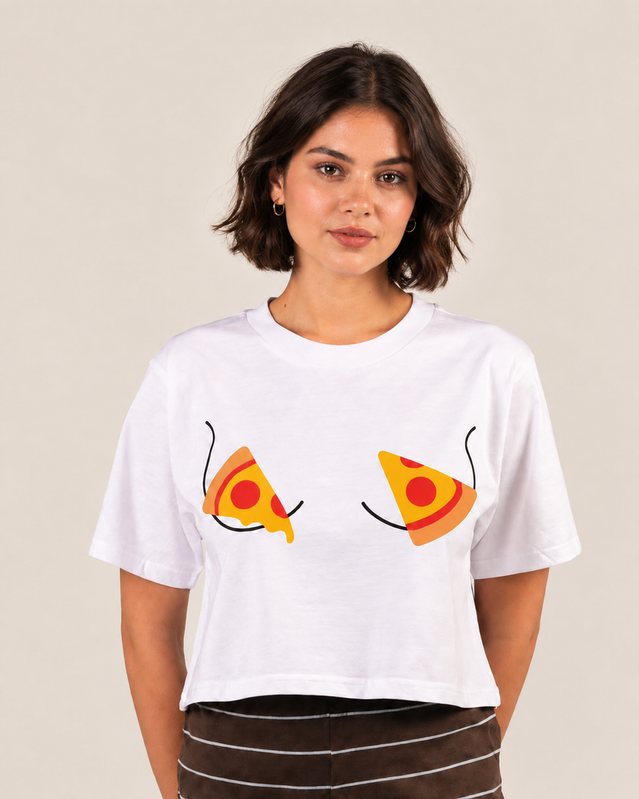 Pizza for Boobs Crop-Top