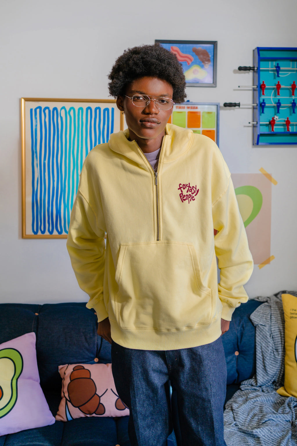 For Tasty People Half-Zip Hoodie