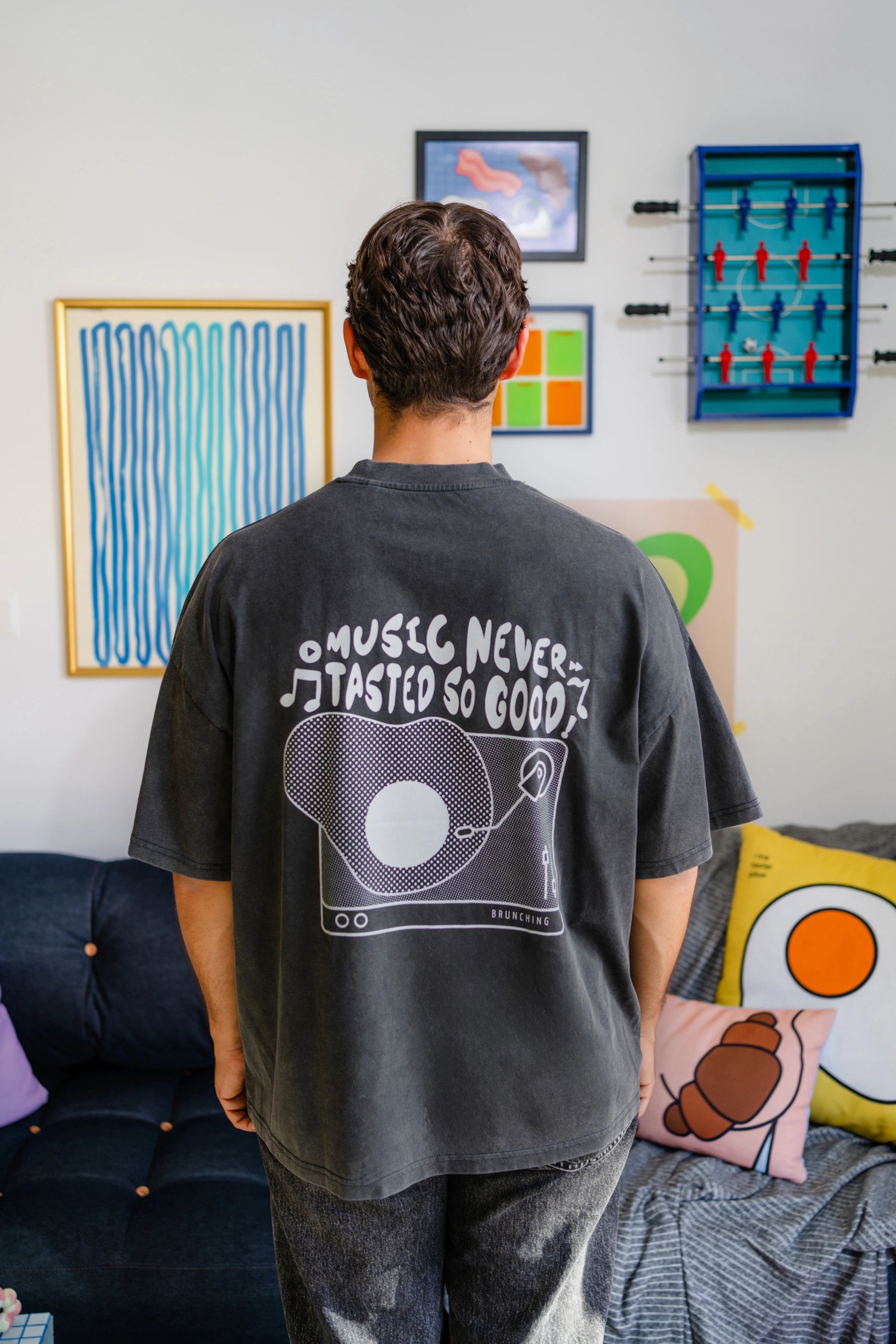 Tasty Music Tee -Vintage Black