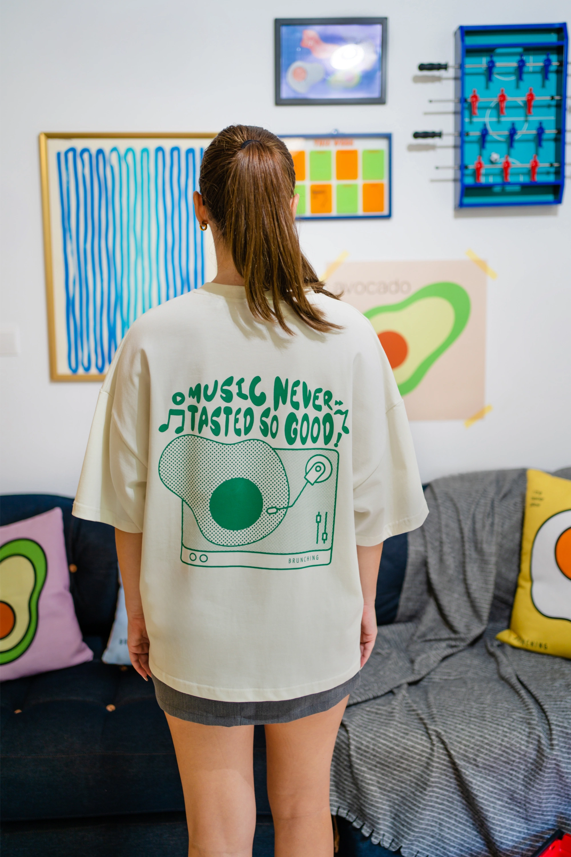 Tasty Music Tee -Vintage White