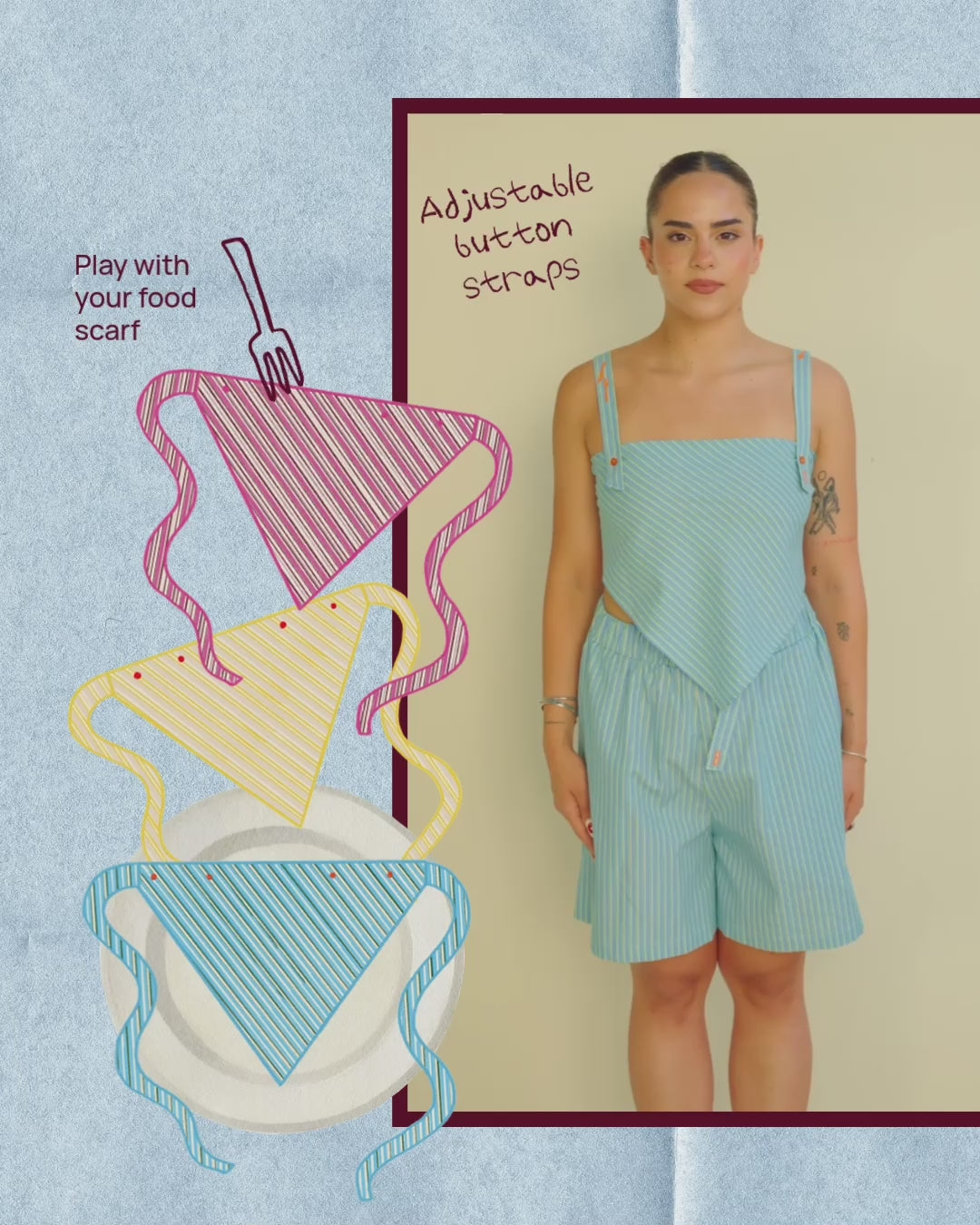 Play With Your Food Scarf / Pink